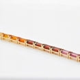 thumbnail image 4 of 14 Karat Yellow Gold Plated 5X3 MM Octagon Rainbow Gemstones Pride Tennis Line Bracelet Rainbow Lab Sapphire Tennis Bracelet, Silver rainbow sapphire tennis bracelet, Ombre Bracelet For Women, 4 of 7