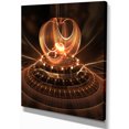 thumbnail image 2 of Moderne Fractal Brun Dom - Art sur Toile Abstrait Surdimensionné, 2 of 3