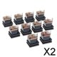 thumbnail image 1 of 2X 10 Uds 3 pines montaje PCB 5,5x2,5mm conector hembra de toma de corriente -cuadrado 2 piezas, 1 of 9