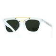 thumbnail image 4 of Kids Child Size Color Mirror Plastic Retro Metal Bridge Horned Sunglasses White Mirror, 4 of 4