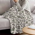 thumbnail image 3 of Sage Green Leaf Blanket Soft Cozy Warm Throw Blanket for Couch, Plush Fuzzy Flannel Fleece Blankets for Sofa, Vintage Farmhouse Boho Pastoral Tribal Bed Blankets Lightweight Gifts for Women, 50"x80", 3 of 9