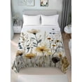 thumbnail image 4 of Queen Flat Sheet 90"x102", Watercolor Botanical Floral Soft Lightweight Bedding Flat Sheets Only, Farmhouse Garden Brushed Microfiber Top Bed Sheet, Breathable StainResistant Bedsheets, 4 of 9
