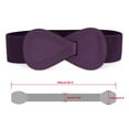 thumbnail image 3 of DARING DIVA Women's Plus Buckle Faux Leather Waist Belt 2 Pcs 39.4"x2.36" Dark Purple, 3 of 8