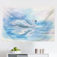 thumbnail image 1 of Swan Tapestry, Funky Style Image Swan Couple Swimming in Sea Rainbow Color Sky Backdrop Modern Print, Fabric Wall Hanging Decor for Bedroom Living Room Dorm, 2 Sizes, Multicolor, by Ambesonne, 1 of 1
