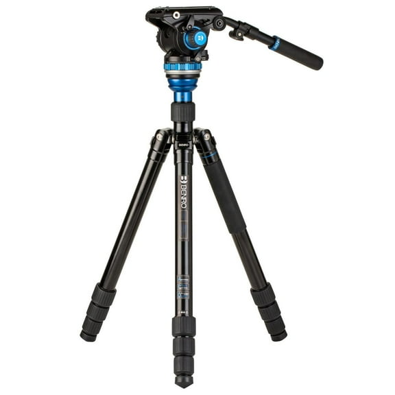 Benro Benro A3883 Reverse-Folding Aluminum Travel Tripod with S6Pro Fluid Video Head (A3883TS6PRO)