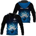 thumbnail image 4 of Personalized Bowling Shirt - Custom Bowling Gift for Women & Men (ZipHoodie, XL), 4 of 9