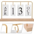 thumbnail image 4 of Wooden Desk Perpetual Calendar Planner Week Date Display Calendar Office Desktop Decor, 4 of 6
