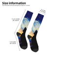 thumbnail image 4 of Fotbe Cat Under Starry Skies print Women's Men's Novelty Crew Socks Cotton Socks Knee High Socks for Walking,Running,Nurses,Pregnancy, 4 of 8