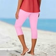 thumbnail image 5 of WULMLEO Capri Pants for Women Moisture Wicking Yoga Pants High Waisted Stretchy Comfy Ultra Trousers Soft Summer Workout Gym Legging Pink S, 5 of 5
