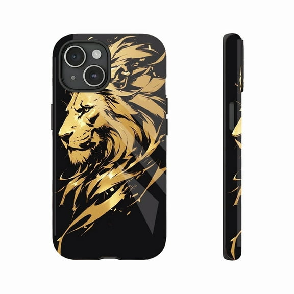 Luxury Gold Lion Design Phone Case - Perfect for Holiday Gifts & Everyday Use, Durable Slim Fit Shockproof for Apple iPhone 11/12/13/14/15/16 (Pro Max/Plus)