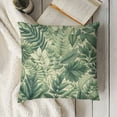 thumbnail image 3 of Green Leaves Fern Throw Pillow Covers Spring Summer Botanical Foliage Decorative Throw Pillow Cases Linen for Sofa Garden Couch Home Decor, 3 of 5