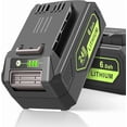 thumbnail image 1 of 2 Pack 24V 6.0Ah Replacement Battery for Green-works 24 Volt Battery Lithium Lawn Mower 29842 29852 29322 LB24A020 Compatible with Green+works 24V Cordless Tools, 1 of 10
