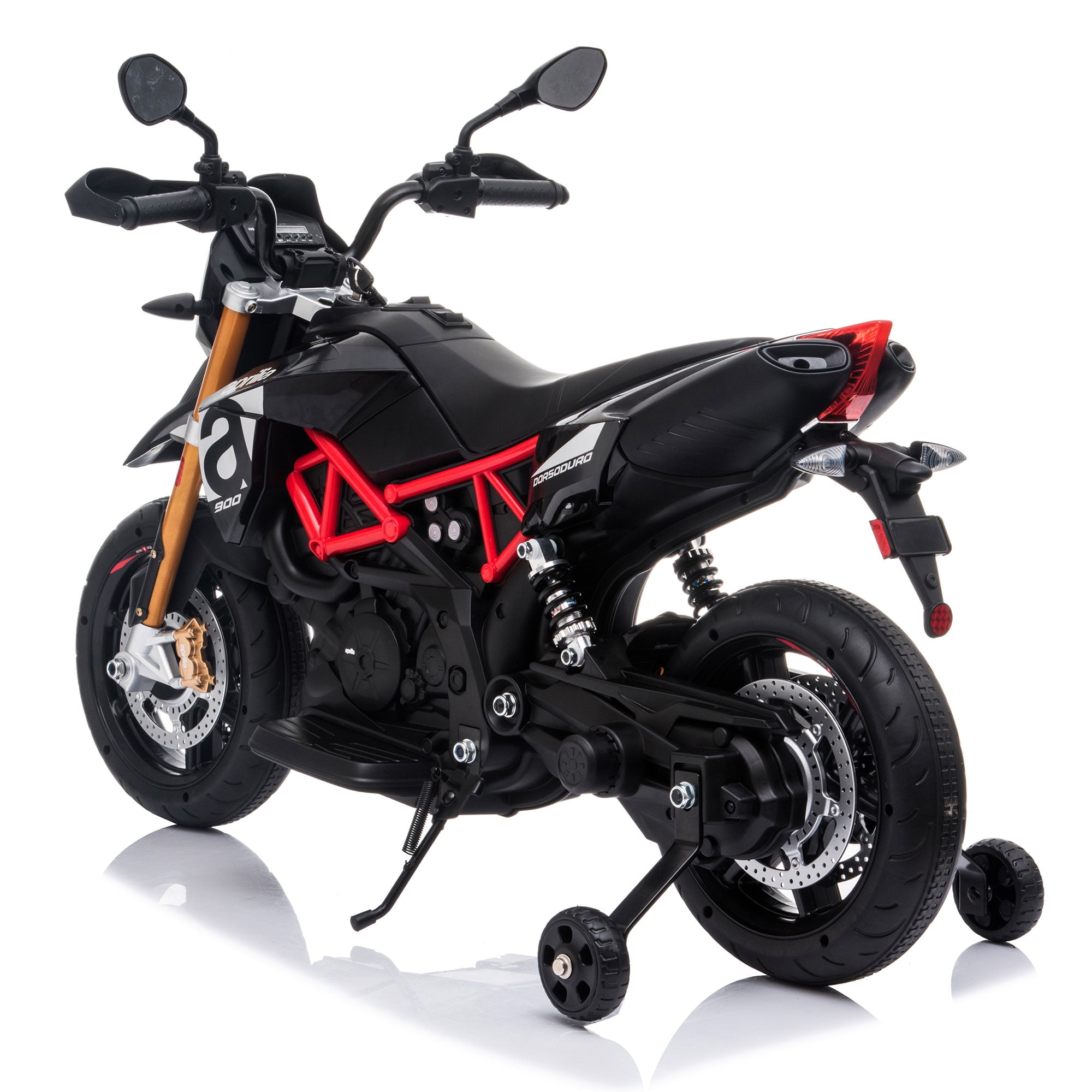 Veryke Ride On Motorcycle Toy for Toddlers Aged 1-3 Years - 12V Battery-Powered 3-Wheel Trike for Boys & Girls, Black