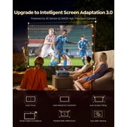 WiMiUS Smart Projector with Licensed Netflix, Native 1080P 4K Supported, 600 ANSI Lumen, Dolby Audio Dual Speakers, Auto Focus and Keystone, Home Theater Projector with WiFi and Bluetooth
