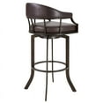 thumbnail image 6 of Home Square 2 Piece Swivel Faux Leather Bar Stool Set in Auburn Bay and Brown, 6 of 7