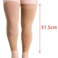 thumbnail image 3 of Plus Size 1 Pair Women Men Compression Stockings Compression Socks Stress Relief Sports Socks Flesh 6XL, 3 of 6