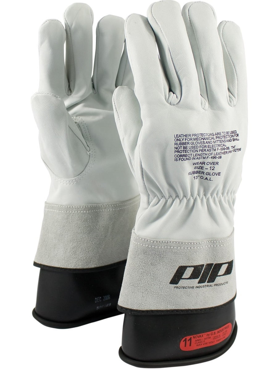 PIP Novax Leather Gloves White Electrical 1482000