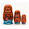 Grizzly Bear 3-piece Russian Wood Nesting Doll