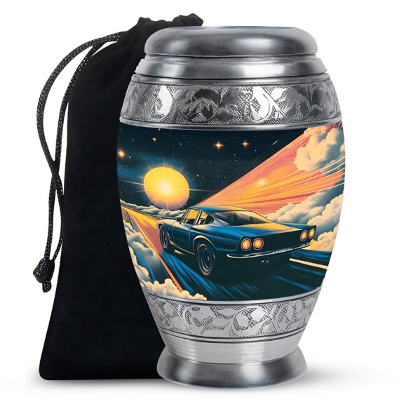 KARYLIZ Car Urns For Ashes - Cremation Urn Human Ashes - Old Classical Car Large Urns For Human Ashes Adult Male - Decorative Urn For Ashes Adult Female - Burial Ashes Memorial Tribute ( 10 Inch)