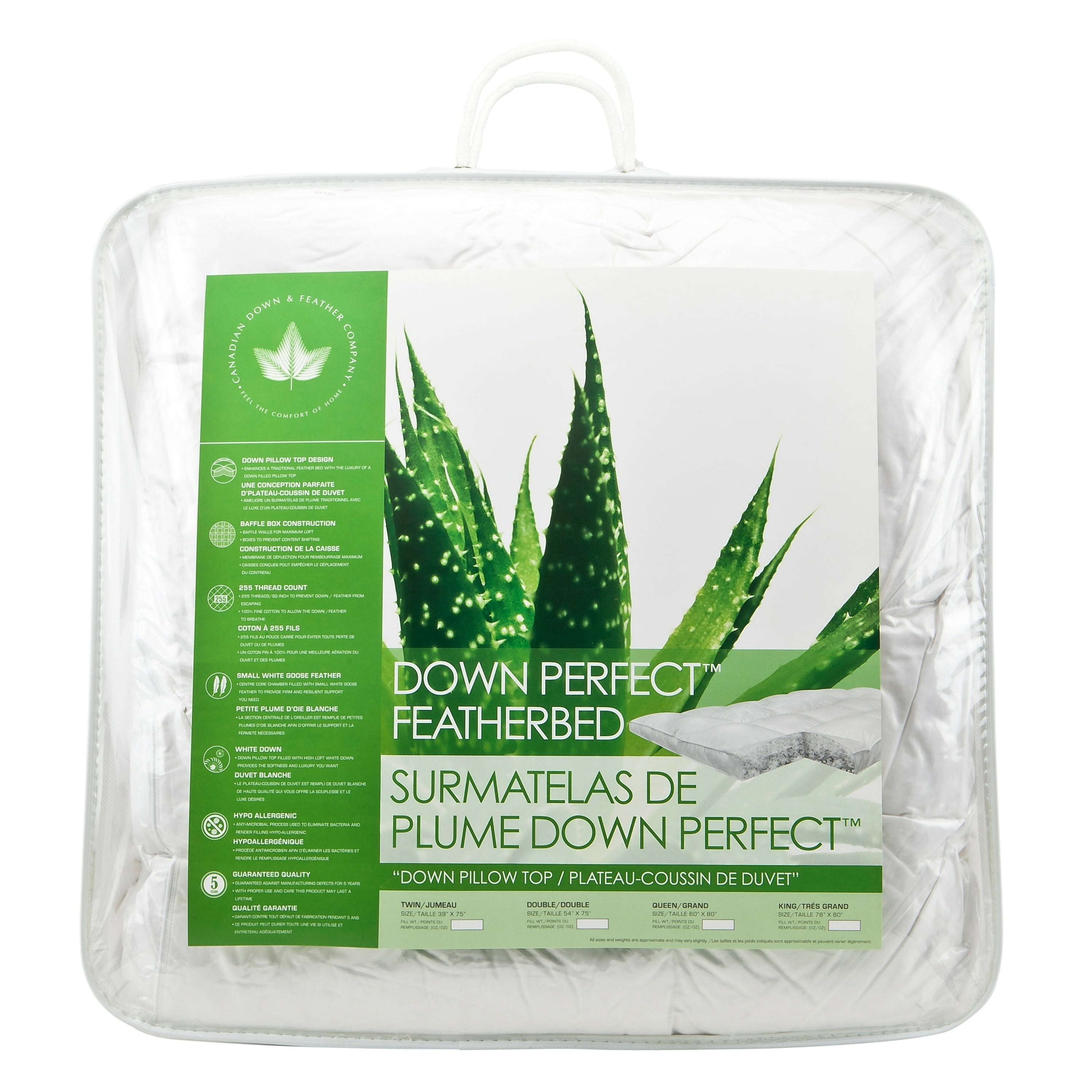 Canadian Down Feather Company Down Perfect Pillow Top Featherbed