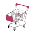 thumbnail image 2 of Mini carrito de compras de juguete, divertido y práctico para niños y niñas de 3 años en adelante. Rojo rosa, 2 of 9