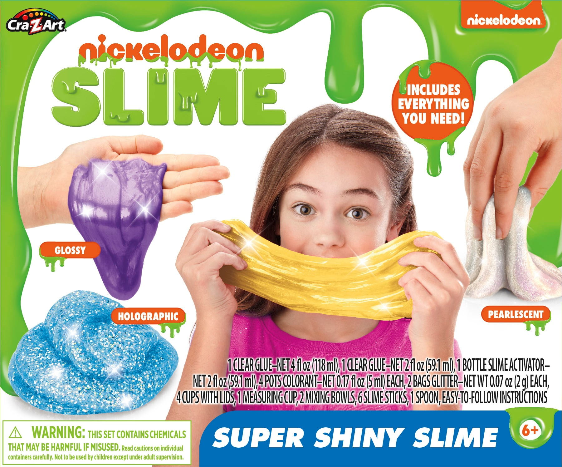 Nickelodeon Super Shiny Slime Kit By Cra Z Art Walmartcom