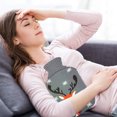 thumbnail image 3 of Cartoon Plush Knitting Sleeve Long Water Injection Rubber Hot Water Bottle 1.8L, 3 of 9