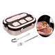 thumbnail image 5 of Contenedores de comida de acero inoxidable Fiambrera Bento de metal a prueba de con asa para niños y adultos para almuerzos escolares de trabajo Rosado Soledad contenedor de almuerzo, 5 of 10