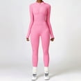 thumbnail image 1 of Mono de yoga de manga larga ajustado de invierno con cremallera y contracción abdominal, ropa deportiva de entrenamiento de alta resistencia para mujer, 1 of 2