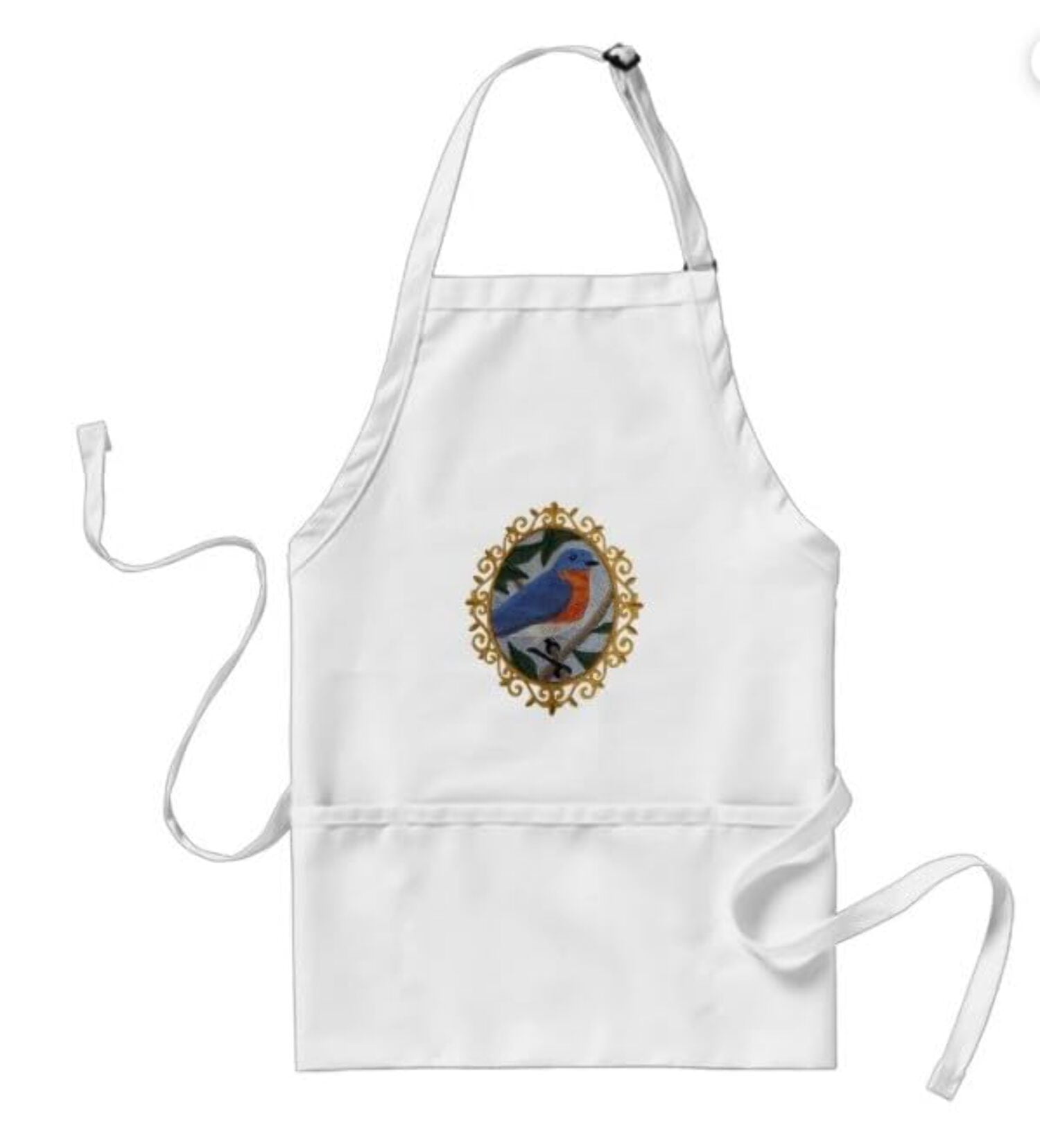 Beyond Vision Custom Bird Bluebird Cameo Embroidery Iron On/Sew Patch (4.86" x 5.72")