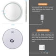 thumbnail image 3 of LUVODI Dual Lighted LED Bathroom Mirror 24in Anti Fog Dimmable Makeup Mirror Smart Touch Round, 3 of 15