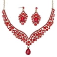 thumbnail image 4 of Crystal Jewelry Set Rhinestone Choker Necklace Teardrop Jewelry Suit for Women, 4 of 5