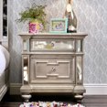 thumbnail image 1 of Furniture of America  Marisalla Contemporary Champagne Glam Mirrored 2-drawer Nightstand, 1 of 4