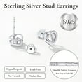 thumbnail image 5 of U7 Initial Heart Stud Earrings for Women Letter L Earring Sterling Silver Hypoallergenic Studs CZ Earring Jewelry for Mom Daughter Birthday Mother's Day Gift, 5 of 8
