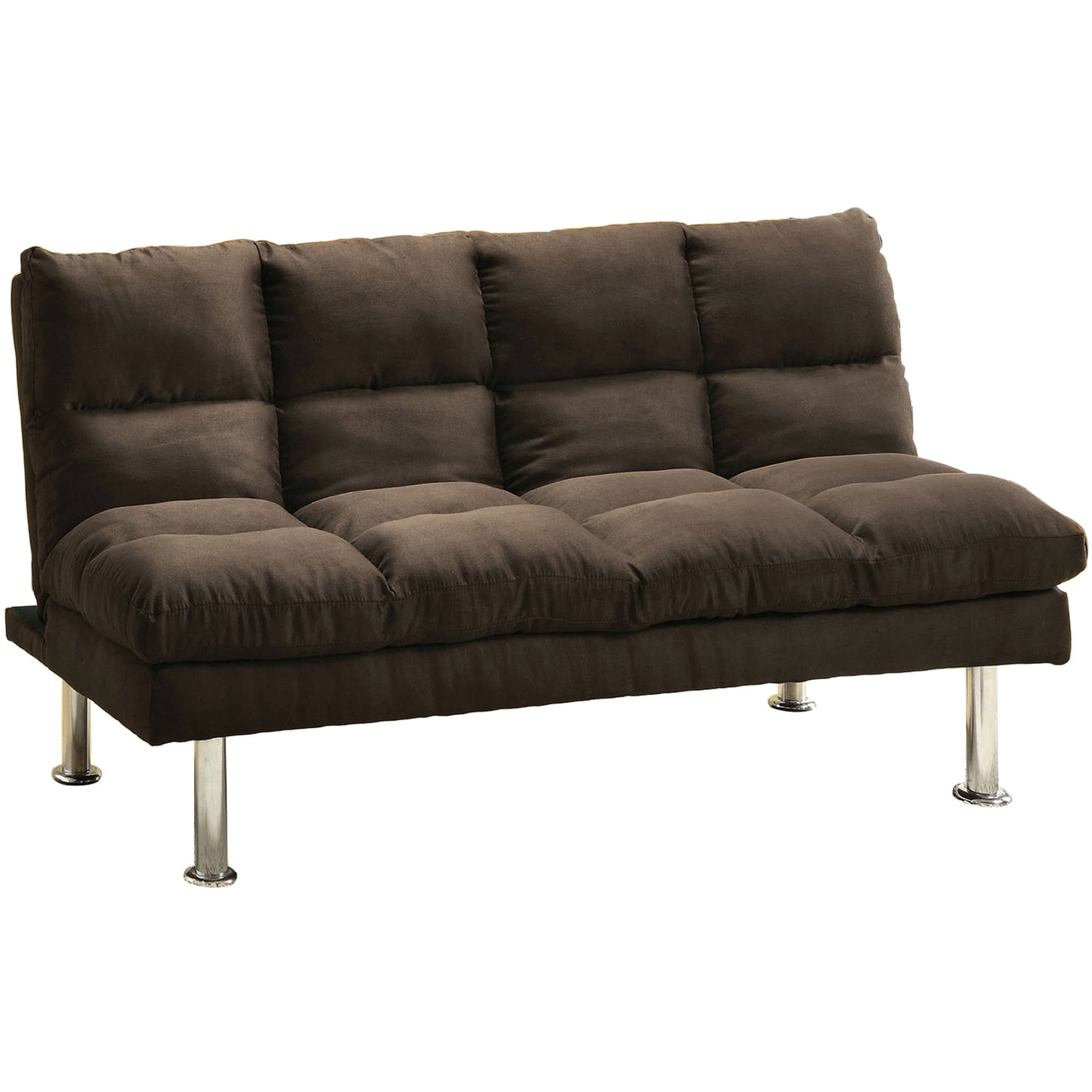 Contemporary Convertible Futon Sofa Bed Sleeper Brown Microfiber Contemporary Convertible Futon Sofa Bed Sleeper Brown Microfiber Couch Furniture