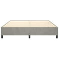 thumbnail image 3 of vidaXL Bed Frame Light Grey 193x203 cm King Velvet, 3 of 5