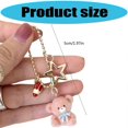 thumbnail image 3 of Practical Small Sturdy Flocking Bear Charm Accessory for Keychains Phones Decoration Portable Gifts for All Ages, 3 of 4