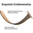 thumbnail image 3 of KOMI Slim Leather Bands Compatible with Apple Watch Band 38mm 40mm 41mm 42mm 44mm 45mm 49mm, Top Grain Leather Watch Thin Wristband for iWatch Ultra SE Series 9/8/7/6/5/4/3/2/1 Taupe, 3 of 7