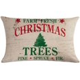 thumbnail image 3 of 2Pack Christmas Throw Pillow Cushion Covers 12x20 Inch Farm Fresh Xmas Tree with Red Truck Home Decorative Rectangular/Waist Pillowcases for Christmas Decor, 3 of 5