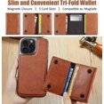 thumbnail image 3 of Funda tipo cartera C Casus para iPhone 16 Pro Max con MagSafe Brown, 3 of 8