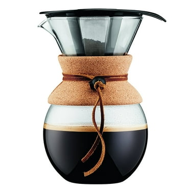 BODUM Pour Over Coffee Maker with Permanent Filter, 34 Ounce, Cork