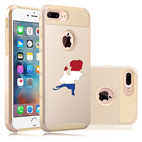 For Apple (iPhone 8 Plus) Shockproof Impact Hard Soft Case Cover Netherlands...