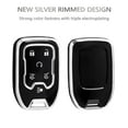 thumbnail image 4 of OFFCURVE Key Fob Cover with keychain for GMC Yukon/Yukon XL Terrain Acadia Sierra Key Fob Case for Chevy Chevrolet Suburban Tahoe Car Accessories Smart 6 Buttons Key Protector, Black, 4 of 6