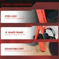 thumbnail image 4 of HOMCOM 53" Gaming Desk, Racing Computer Desk with Monitor Shelf, Gamepad Rack, Cup Holder, Headphone Hook, and Cable Basket, Red, 4 of 9