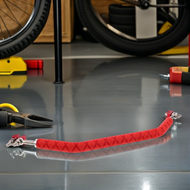 RUNROTOO Barra Estabilizadora Roja Para Manillar De Motocicleta Con Construcción Resistente Y Fácil Instalación