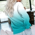 thumbnail image 5 of Fsqjgq Crewneck Sweatshirt for Women Fashion Gradient Color Hoodies Casual Loose Lightweight Basic Tops Fall Pullover Blouse Mint Green Xl, 5 of 5