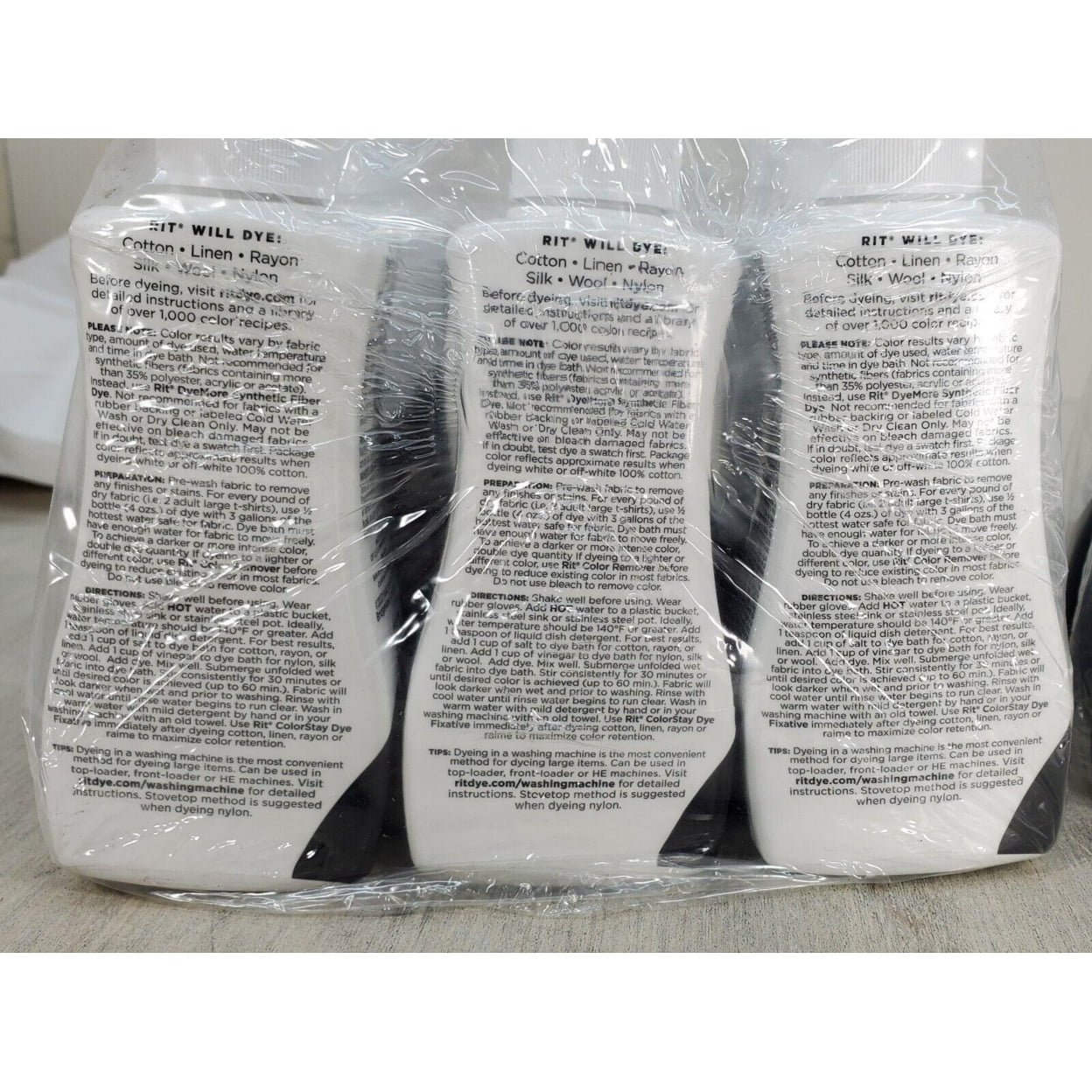 Rit All-Purpose Liquid Dye, 8 Ounce, Black - 12 Pack