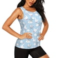 thumbnail image 2 of Lsque Cute Goose On A Blue Sky Printed Workout Tank Tops for Women, Athletic Sports Tank Tops, Compression Sleeveless Dry Fit Shirts,Sleeveless Yoga Shirt-Large, 2 of 9