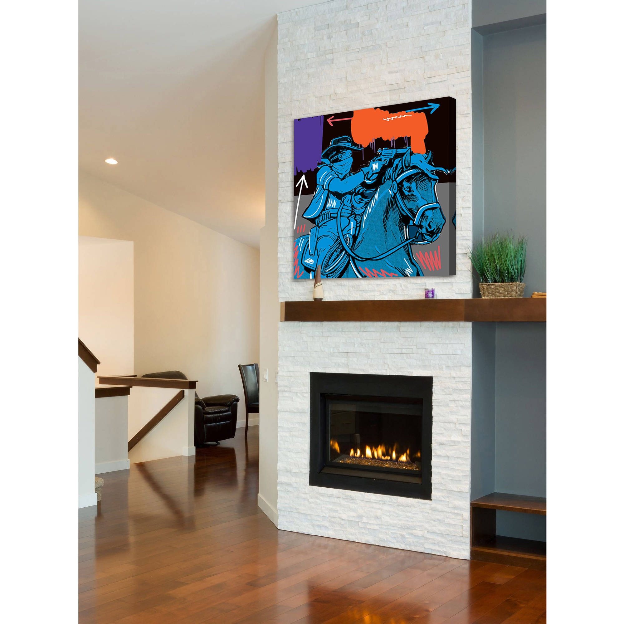 Marmont Hill "Raider I" by Josh Ruggs Painting Print on Wrapped Canvas