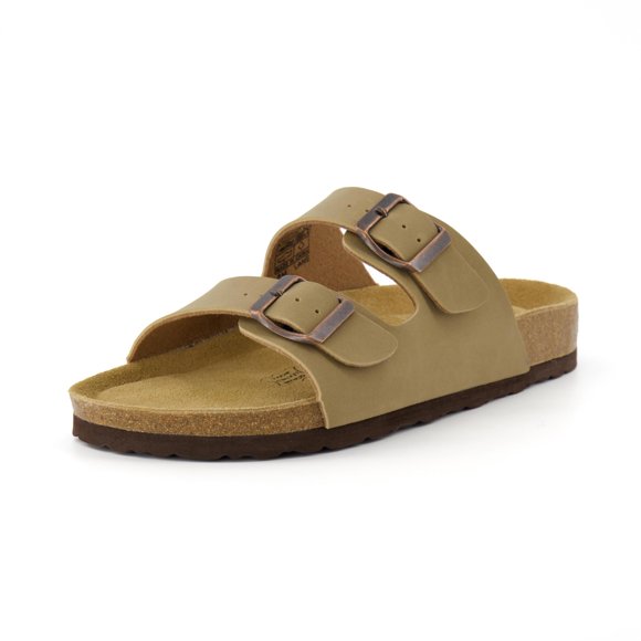 CUSHIONAIRE Women's Lane Cork Footbed Sandal With +Comfort, Taupe 10
